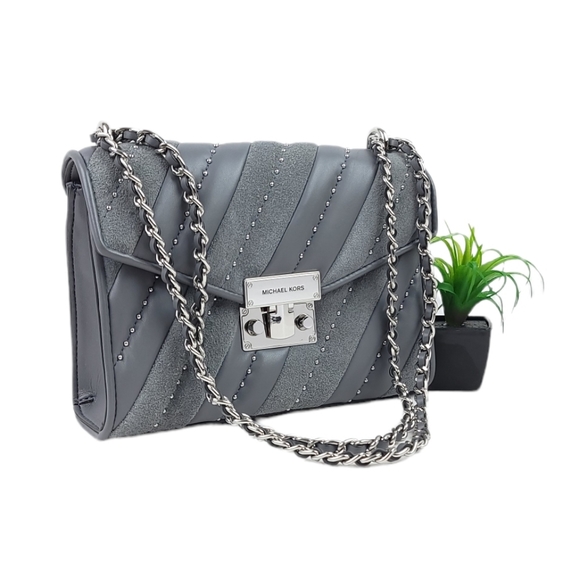 MICHAEL Michael Kors Handbags - Michael Kors Rose MD Shoulder Bag Grey